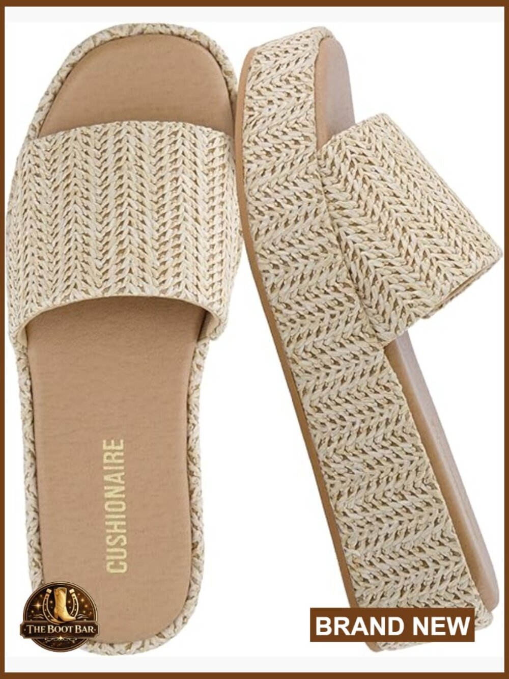 Womens Platform Slide Sandals Wide Fit Chunky Flatform Comfort Slip On